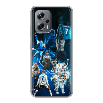 Силиконовый чехол на Xiaomi RedMi Note 12T Pro с принтом Реал Роналдо Силиконовый чехол на Xiaomi RedMi Note 12T Pro с принтом Реал Роналдо
