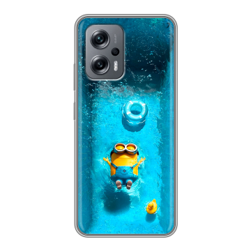 Силиконовый чехол на Xiaomi RedMi Note 12T Pro с принтом Миньоны Силиконовый чехол на Xiaomi RedMi Note 12T Pro с принтом Миньоны