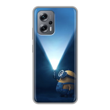 Силиконовый чехол на Xiaomi RedMi Note 12T Pro с принтом Миньоны