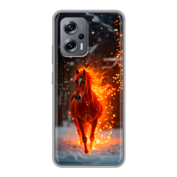 Силиконовый чехол на Xiaomi RedMi Note 12T Pro с принтом Новый год Силиконовый чехол на Xiaomi RedMi Note 12T Pro с принтом Новый год