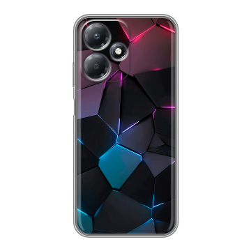 Силиконовый чехол на Infinix Hot 30 Play с принтом Геометрия неона