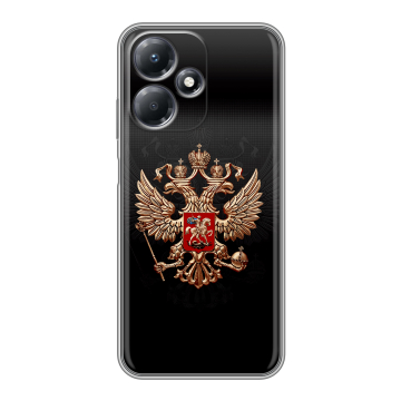 Силиконовый чехол на Infinix Hot 30 Play с принтом Герб России