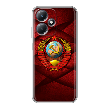 Силиконовый чехол на Infinix Hot 30 Play с принтом Герб СССР