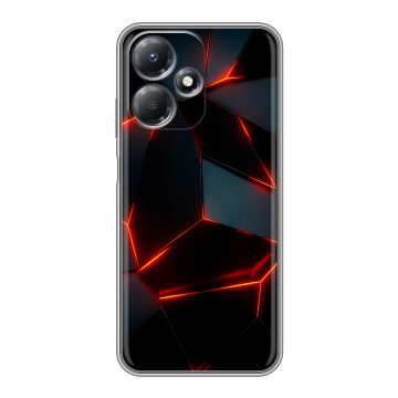 Силиконовый чехол на Infinix Hot 30 Play с принтом Яркие абстракции