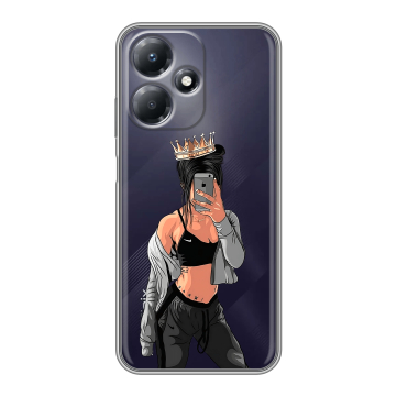Силиконовый чехол на Infinix Hot 30 Play с принтом Женские принты