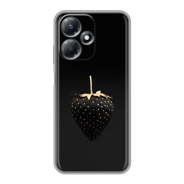 Силиконовый чехол на Infinix Hot 30 Play с принтом Черная клубника