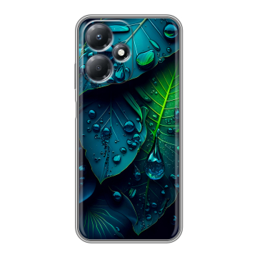 Силиконовый чехол на Infinix Hot 30 Play с принтом Листья