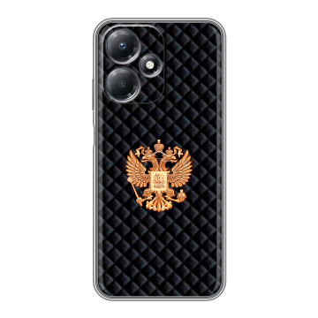 Силиконовый чехол на Infinix Hot 30 Play с принтом Герб России принт
