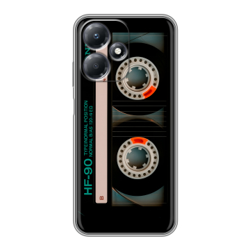 Силиконовый чехол на Infinix Hot 30 Play с принтом Кассета