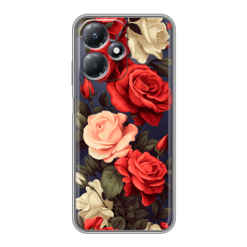 Силиконовый чехол на Infinix Hot 30 Play с принтом Розы