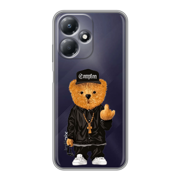 Силиконовый чехол на Infinix Hot 30 Play с принтом Плюшевый медведь