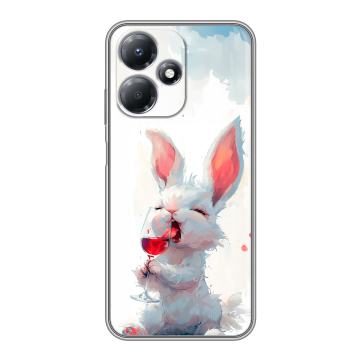 Силиконовый чехол на Infinix Hot 30 Play с принтом кролик зайчик