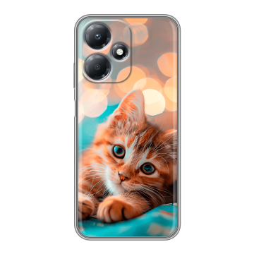 Силиконовый чехол на Infinix Hot 30 Play с принтом котик