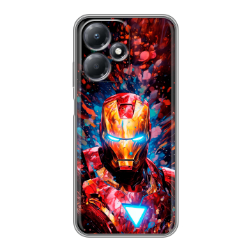 Силиконовый чехол на Infinix Hot 30 Play с принтом Железный человек Ironman