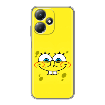 Силиконовый чехол на Infinix Hot 30 Play с принтом спанчбоб спанч боб