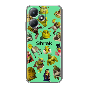 Силиконовый чехол на Infinix Hot 30 Play с принтом Шрек Shrek