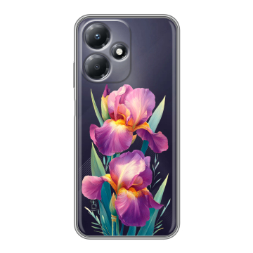 Силиконовый чехол на Infinix Hot 30 Play с принтом Цветы орхидеи