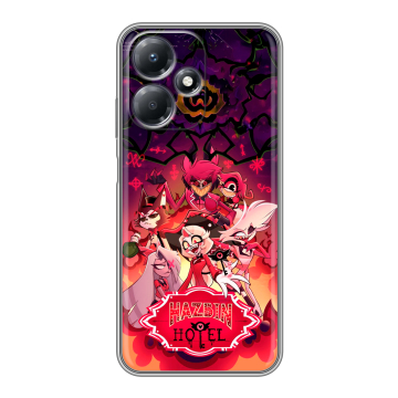 Силиконовый чехол на Infinix Hot 30 Play с принтом Hazbin Hotel Отель Хазбин