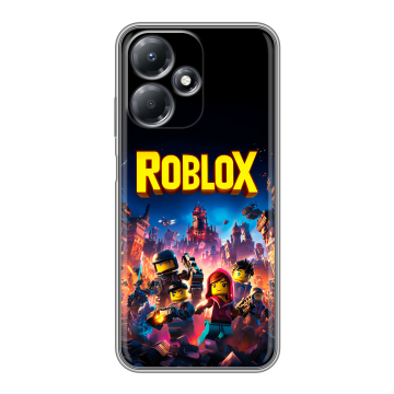 Силиконовый чехол на Infinix Hot 30 Play с принтом Roblox Роблокс
