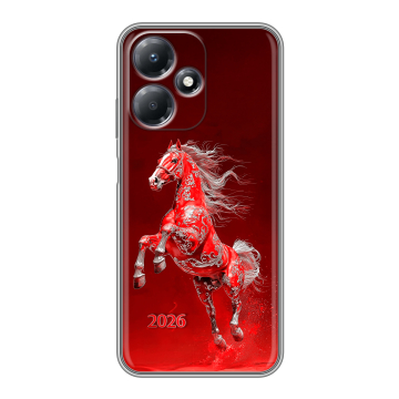 Силиконовый чехол на Infinix Hot 30 Play с принтом Новый год