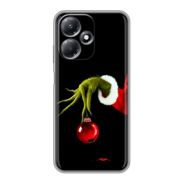 Силиконовый чехол на Infinix Hot 30 Play с принтом Новый год Гринч