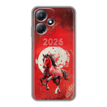 Силиконовый чехол на Infinix Hot 30 Play с принтом Новый год