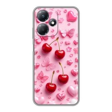 Силиконовый чехол на Infinix Hot 30 Play с принтом для девочек