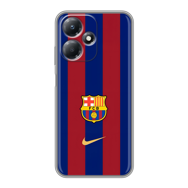 Силиконовый чехол на Infinix Hot 30 Play с принтом Барселона Barcelona Силиконовый чехол на Infinix Hot 30 Play с принтом Барселона Barcelona