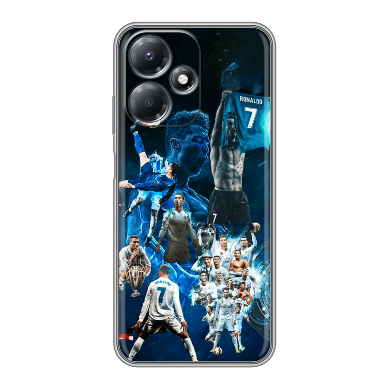 Силиконовый чехол на Infinix Hot 30 Play с принтом Реал Роналдо Силиконовый чехол на Infinix Hot 30 Play с принтом Реал Роналдо