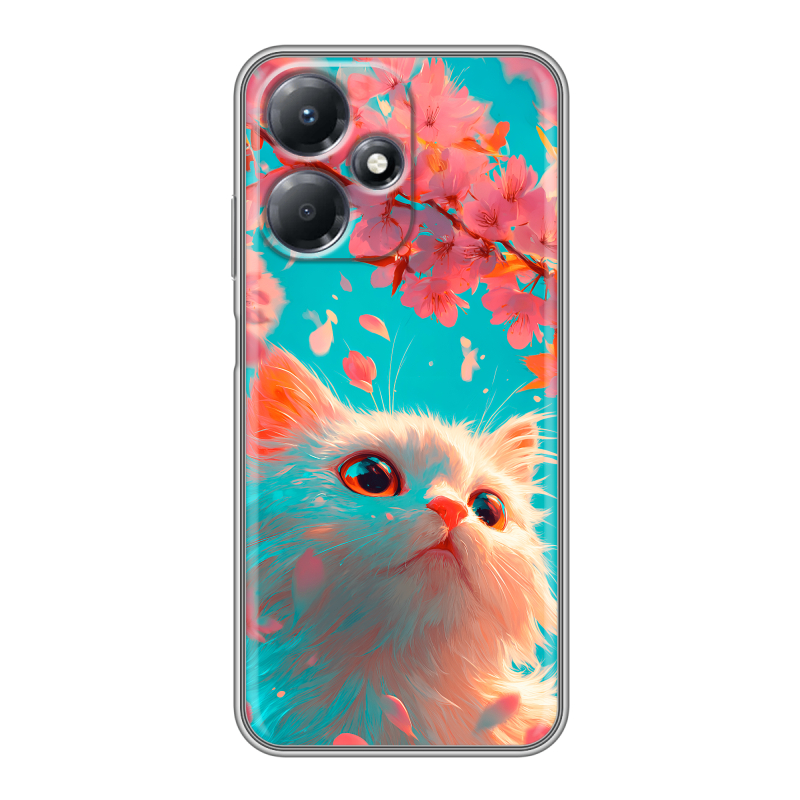 Силиконовый чехол на Infinix Hot 30 Play с принтом Красивый кот Силиконовый чехол на Infinix Hot 30 Play с принтом Красивый кот