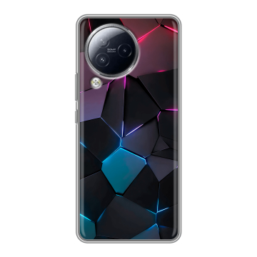 Силиконовый чехол на Xiaomi Civi 3 с принтом Геометрия неона Силиконовый чехол на Xiaomi Civi 3 с принтом Геометрия неона