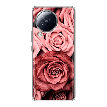 Силиконовый чехол на Xiaomi Civi 3 с принтом Цветы розы