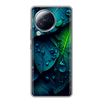 Силиконовый чехол на Xiaomi Civi 3 с принтом Листья