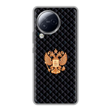 Силиконовый чехол на Xiaomi Civi 3 с принтом Герб России принт