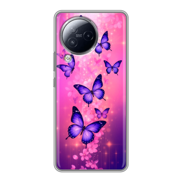 Силиконовый чехол на Xiaomi Civi 3 с принтом Бабочки