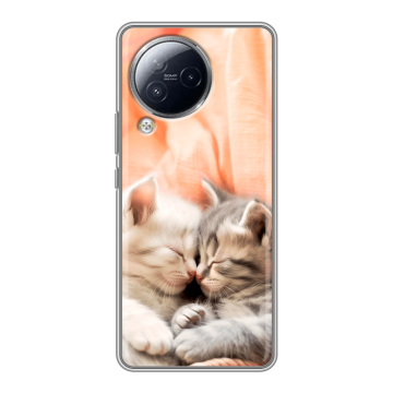 Силиконовый чехол на Xiaomi Civi 3 с принтом Котята