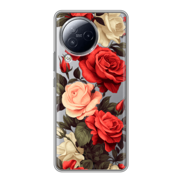 Силиконовый чехол на Xiaomi Civi 3 с принтом Розы