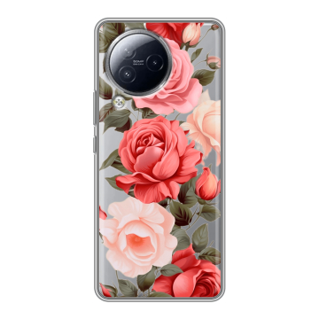 Силиконовый чехол на Xiaomi Civi 3 с принтом Розы