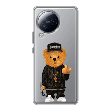 Силиконовый чехол на Xiaomi Civi 3 с принтом Плюшевый медведь