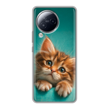 Силиконовый чехол на Xiaomi Civi 3 с принтом котенок