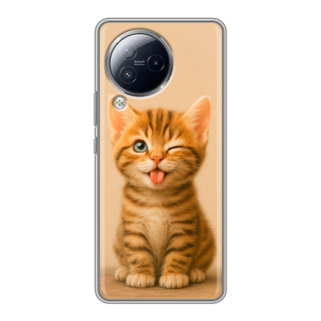 Силиконовый чехол на Xiaomi Civi 3 с принтом котенок Силиконовый чехол на Xiaomi Civi 3 с принтом котенок