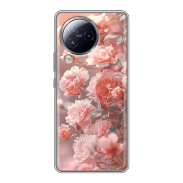 Силиконовый чехол на Xiaomi Civi 3 с принтом Розовые розы