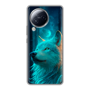 Силиконовый чехол на Xiaomi Civi 3 с принтом бабочки саккура