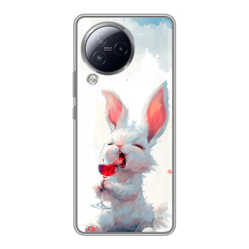 Силиконовый чехол на Xiaomi Civi 3 с принтом кролик зайчик