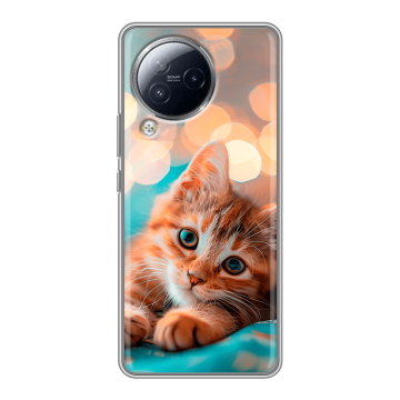 Силиконовый чехол на Xiaomi Civi 3 с принтом котик