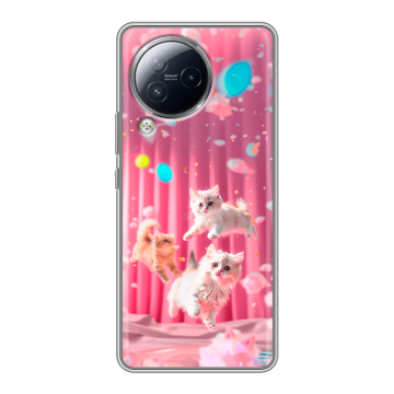 Силиконовый чехол на Xiaomi Civi 3 с принтом милые котики Силиконовый чехол на Xiaomi Civi 3 с принтом милые котики