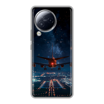 Силиконовый чехол на Xiaomi Civi 3 с принтом самолет