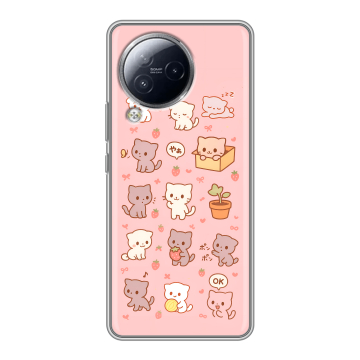 Силиконовый чехол на Xiaomi Civi 3 с принтом Hello Kitty Хелоу Кити