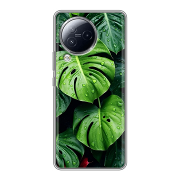 Силиконовый чехол на Xiaomi Civi 3 с принтом Листья