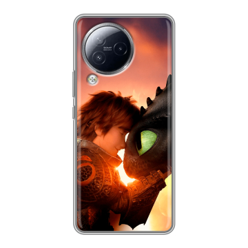 Силиконовый чехол на Xiaomi Civi 3 с принтом Как приручить дракона
